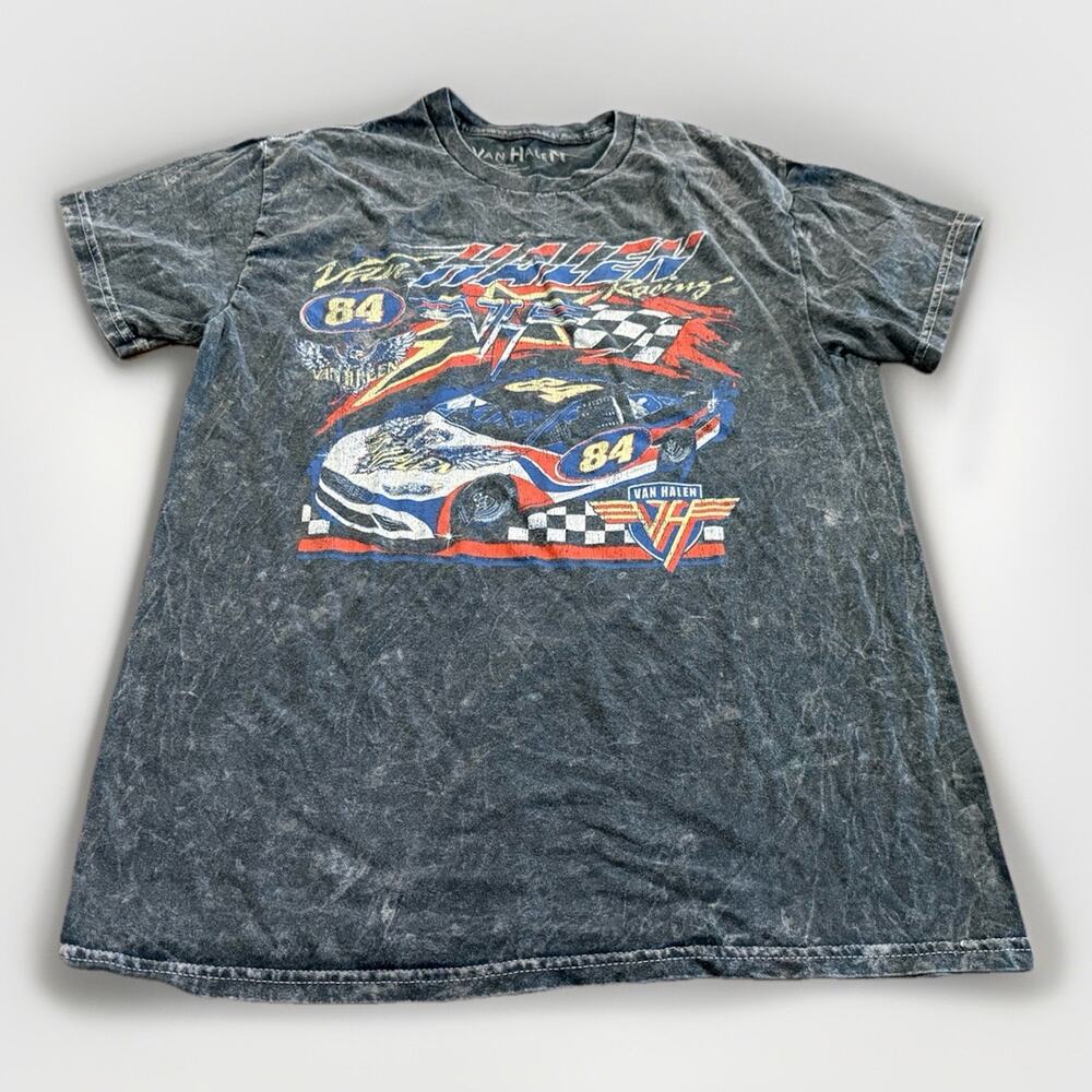 Van Halen Racing Tee Mens Retro Vintage Style Band Shirt 2023 Size M Medium